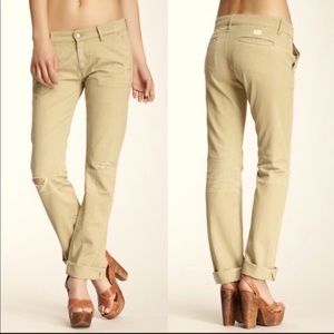 AG - Tomboy Khaki Boyfriend Pants Colonial Ripped